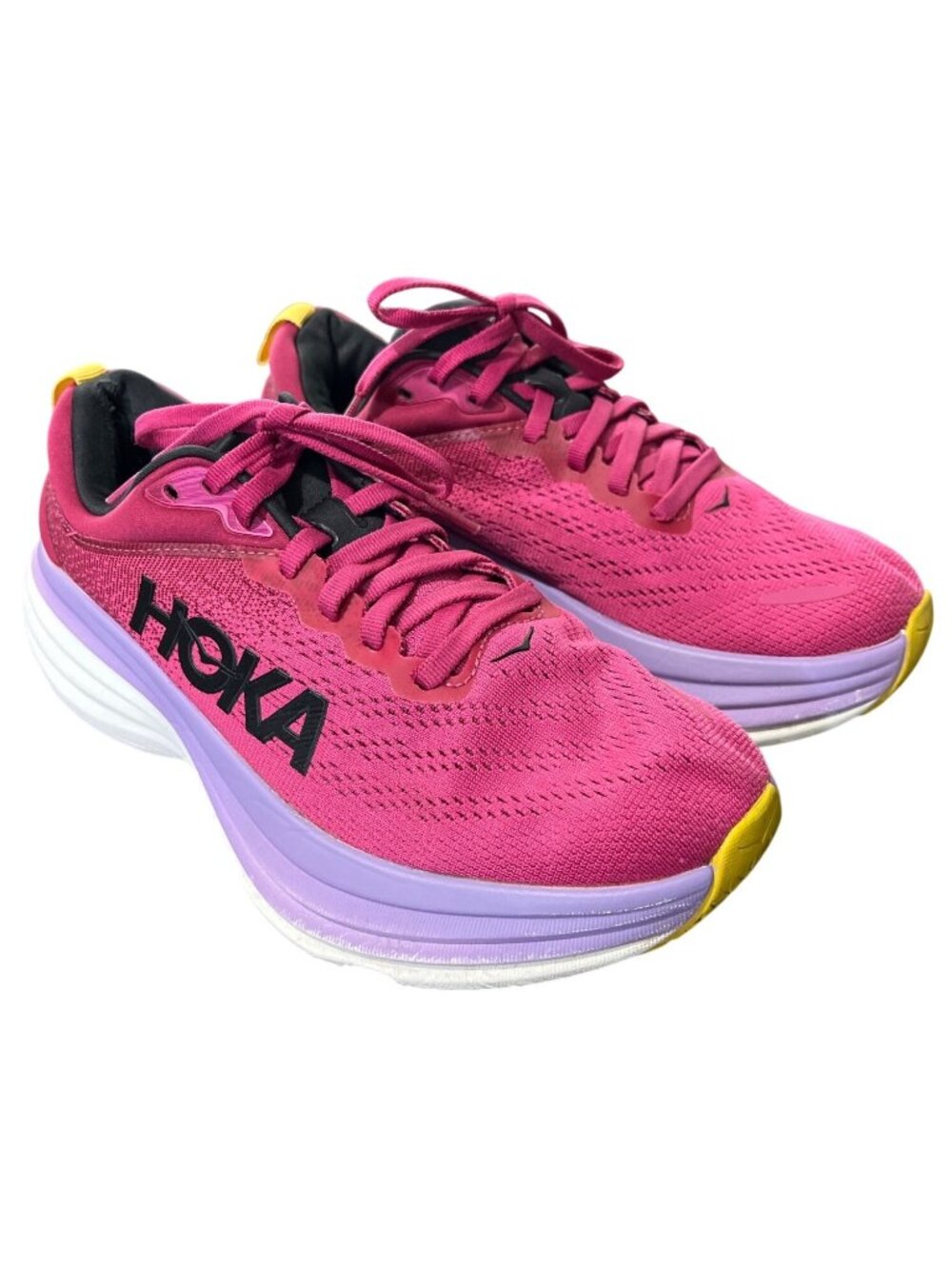 Hoka One One Womens Size 7.5 Bondi 8 Running Shoes Cherries Jubilee Sneakers